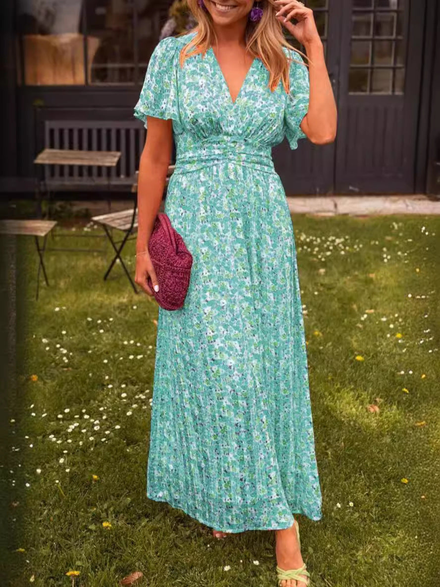 Élina – Robe longue fluide fleurie