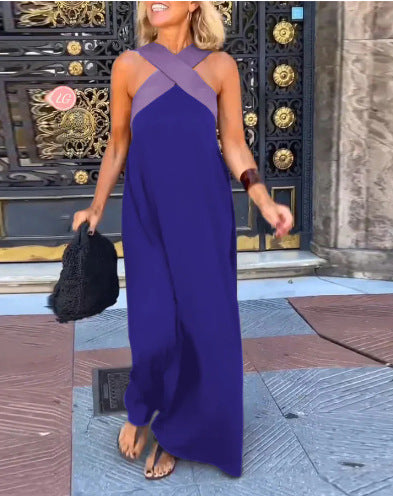 Izzaline - Robe longue femme à encolure croisée et épaules dénudées