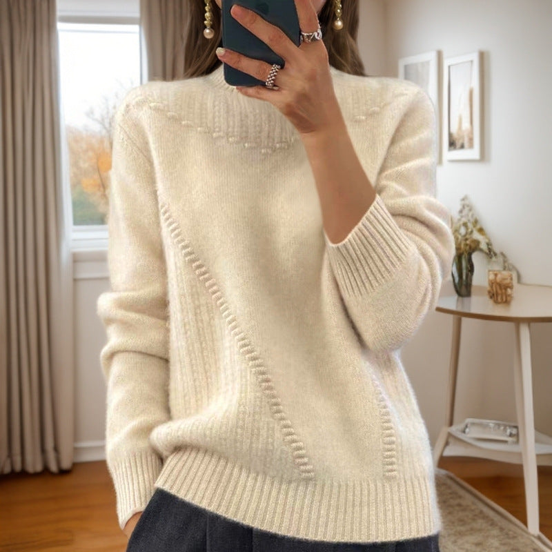 Marceline - Pull en Tricot à Col Mi-Haut