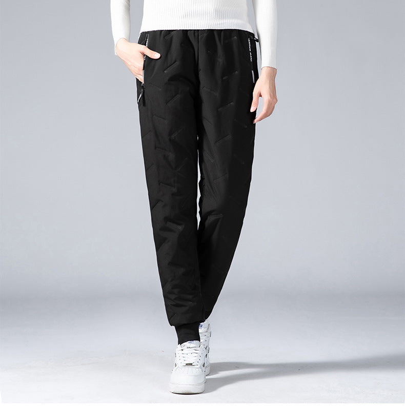 Annika - Pantalon de survêtement en laine d'agneau chaud et coupe-vent