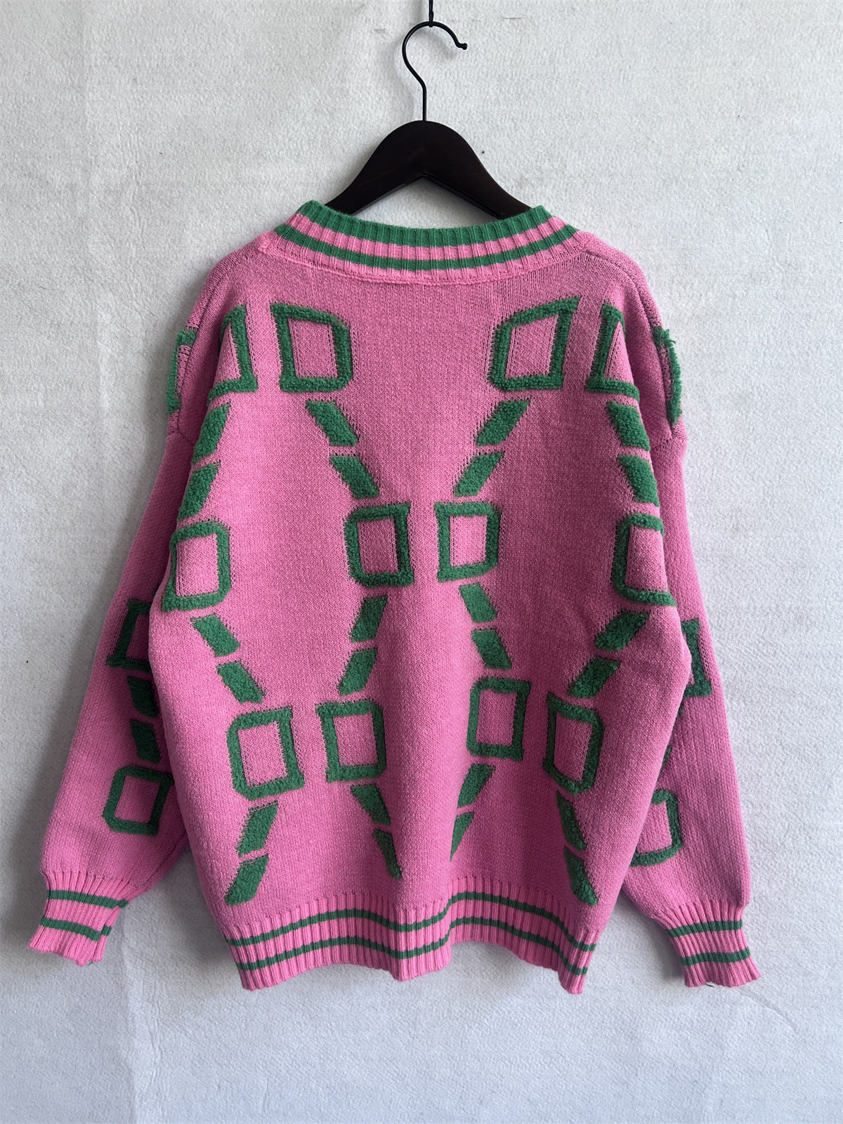 Aliza - Cardigan Tricot à Col V et Contrasté