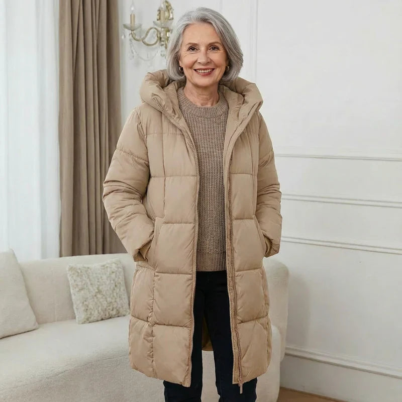 Prysavelline -  Veste Matelassée Longue À Capuche
