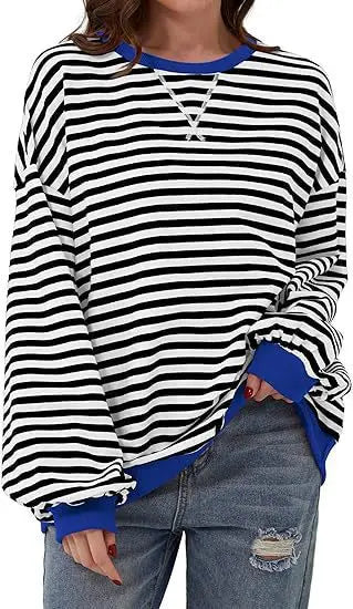 Maribel - Sweatshirts à Rayures Color Block Femme