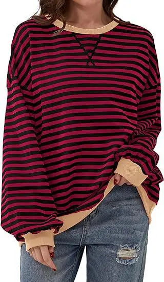 Maribel - Sweatshirts à Rayures Color Block Femme