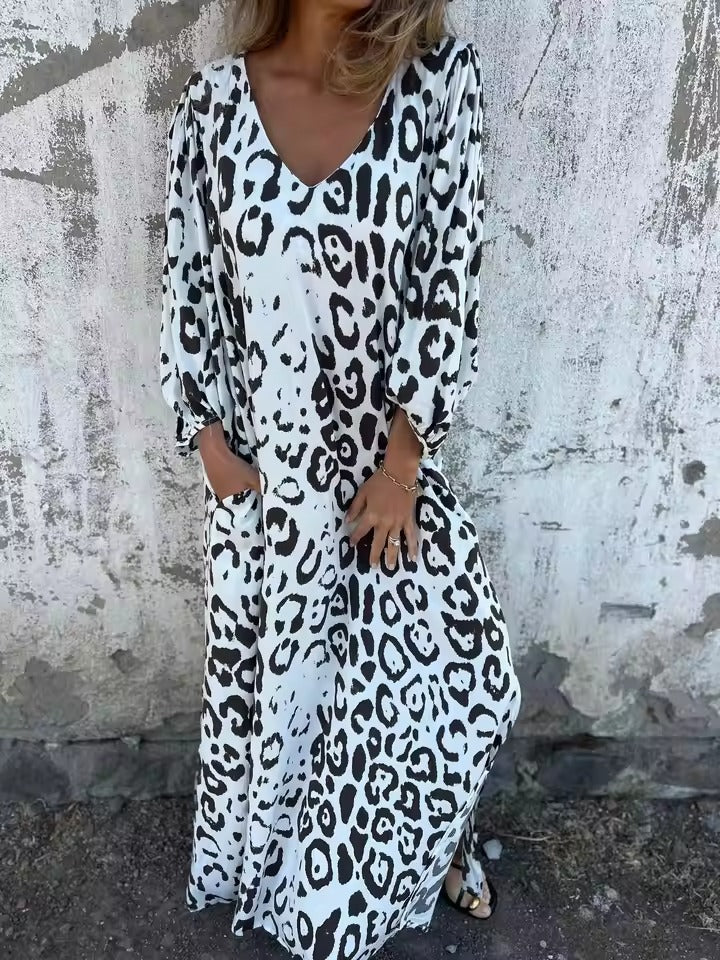 Gisela - Robe Léopard Safari Chic Élégante et Audacieuse