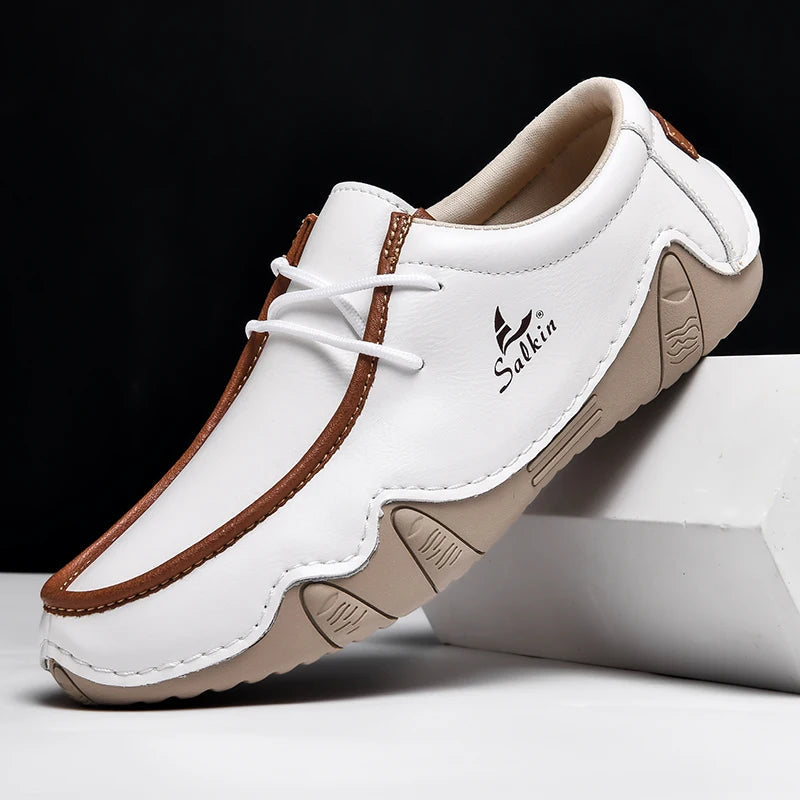 Laurent - Mocassins homme à lacets avec semelle souple et légère