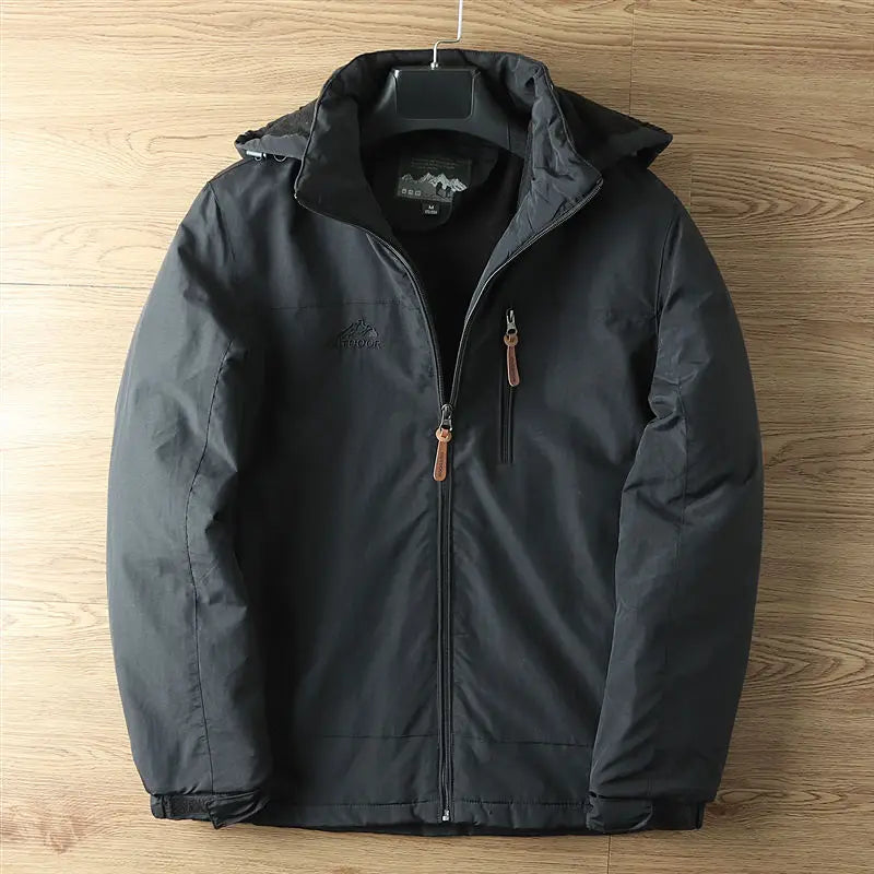 Jeremy - Men's hooded waterproof zip-up jacket