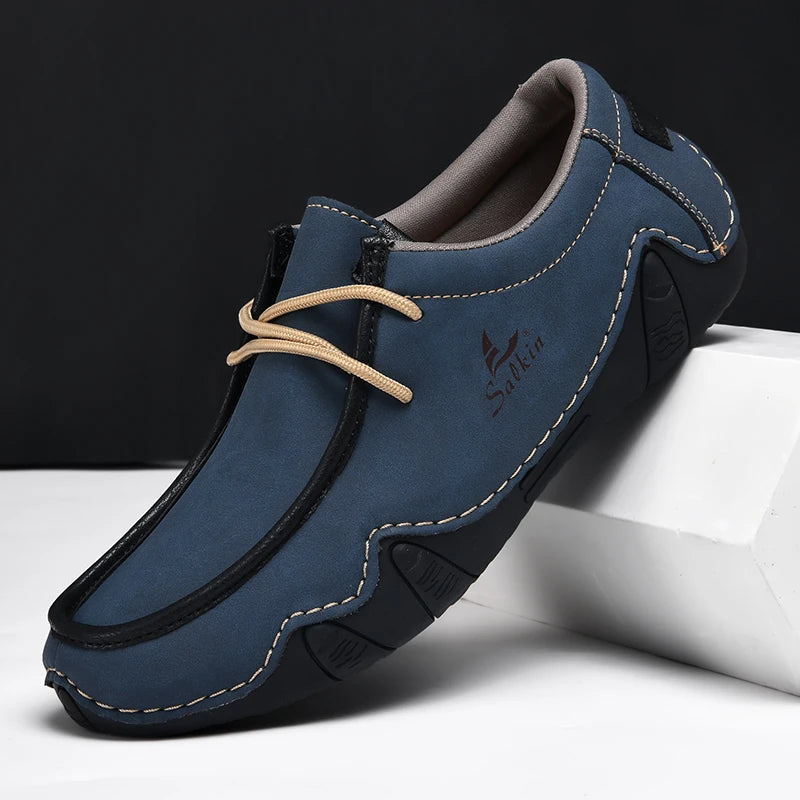 Laurent - Mocassins homme à lacets avec semelle souple et légère