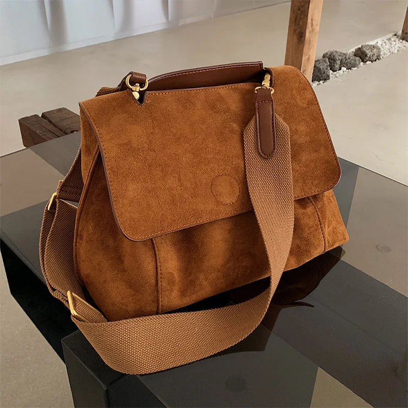 Kalinae - Sac Bandoulière Suédine Vintage