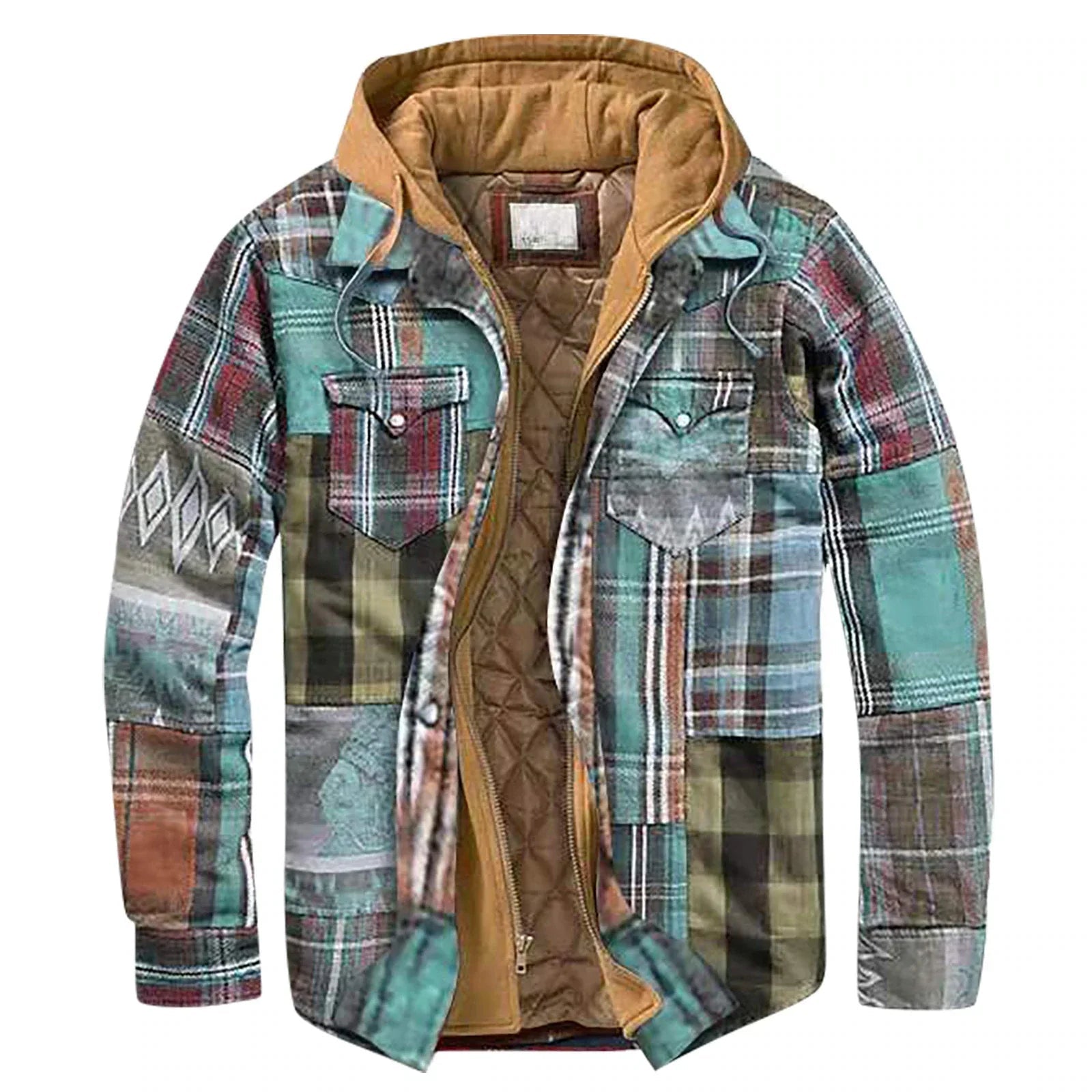 Simon - Veste homme à capuche avec doublure chaude matelassée