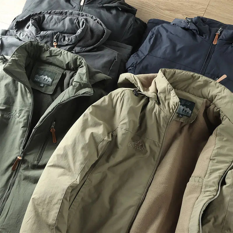 Jeremy - Men's hooded waterproof zip-up jacket