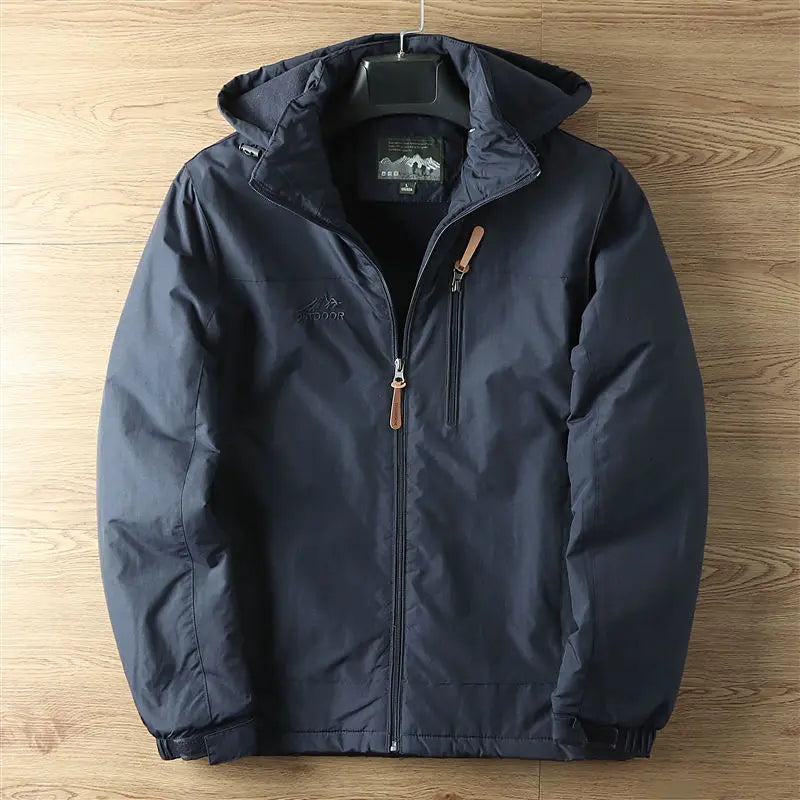 Jeremy - Men's hooded waterproof zip-up jacket