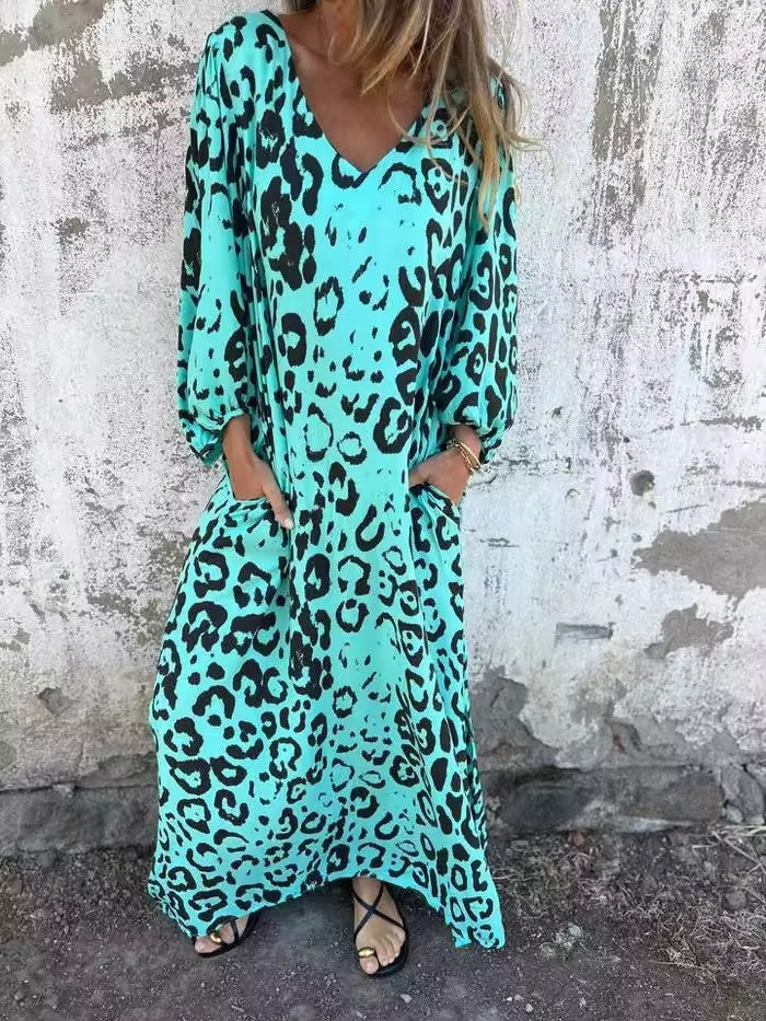 Gisela - Robe Léopard Safari Chic Élégante et Audacieuse