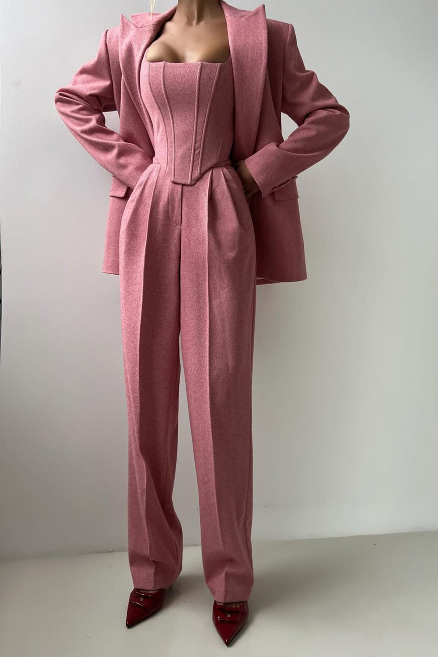 Renata - Costume 3 pièces avec blazer croisé