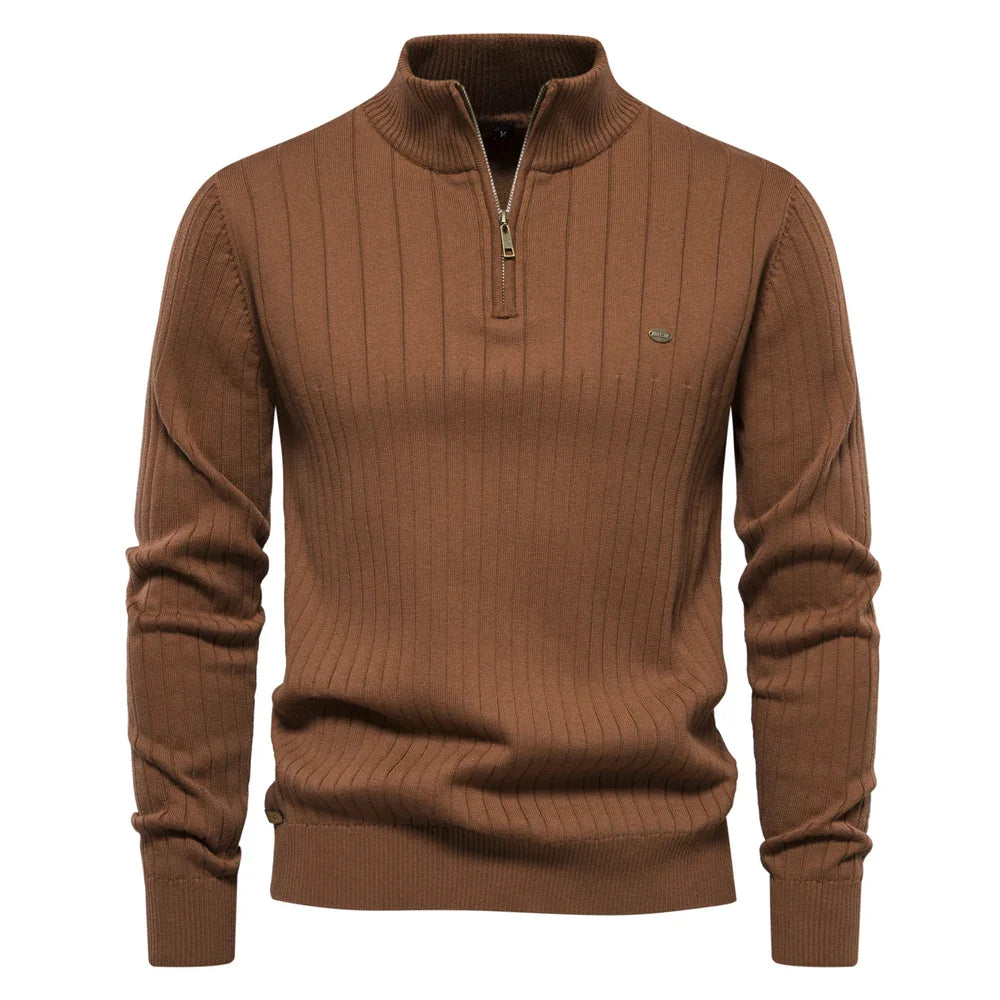 Aloïs - Pull d'hiver homme à col zippé et chaleur optimale