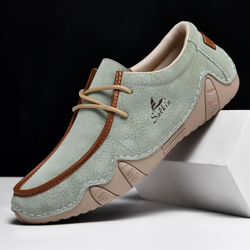 Laurent - Mocassins homme à lacets avec semelle souple et légère