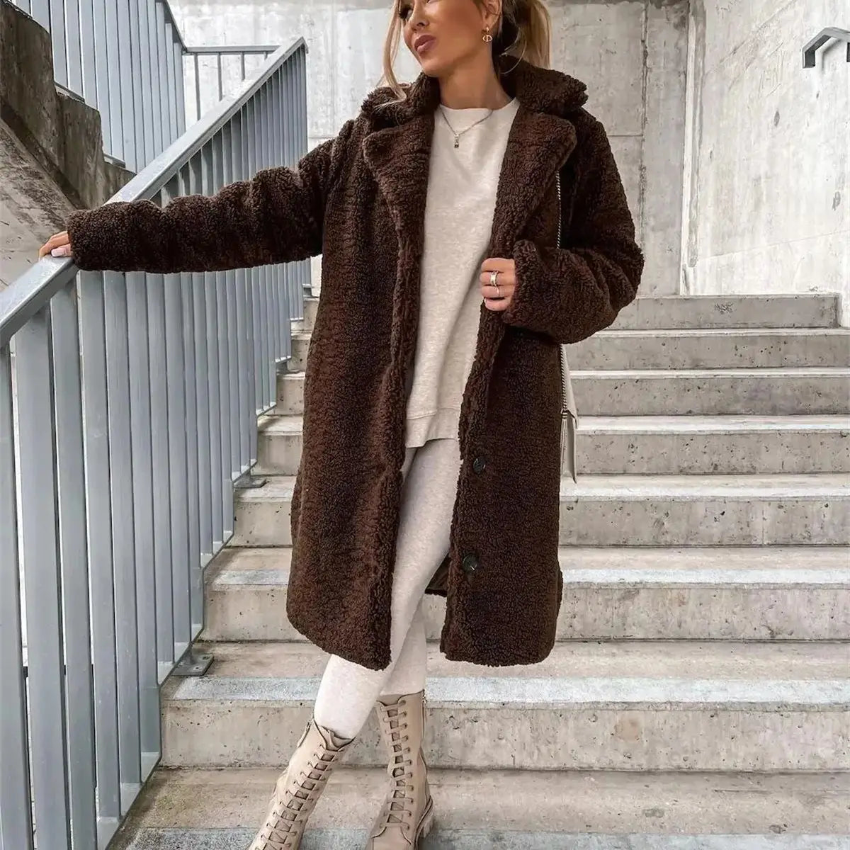 Presina - Manteau teddy élégant pour femme