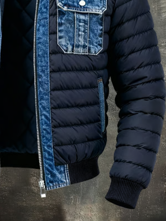 Zacharie - Modern Quilted Denim Jacket 