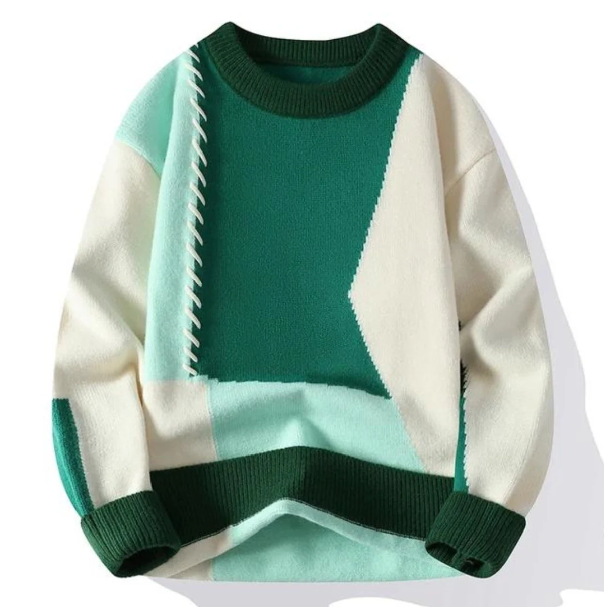 Jacqui - Pull Patchwork Moderne et Confortable