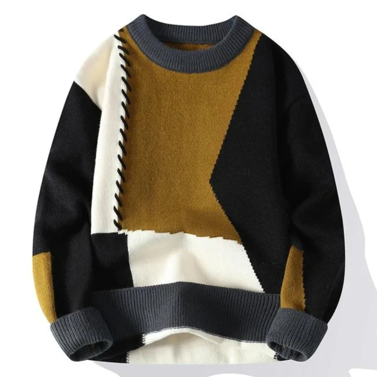 Jacqui - Pull Patchwork Moderne et Confortable