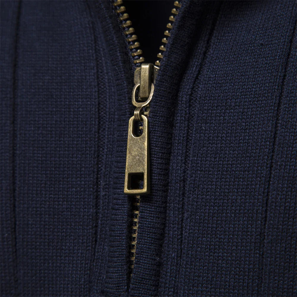 Aloïs - Pull d'hiver homme à col zippé et chaleur optimale