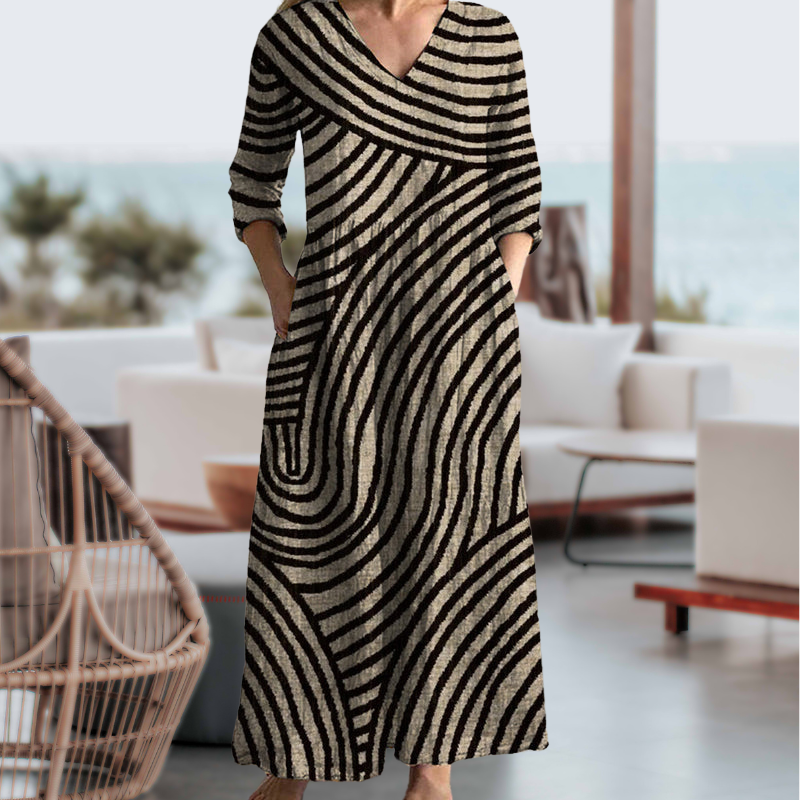 Arianna - Robe rayée élégante et pratique
