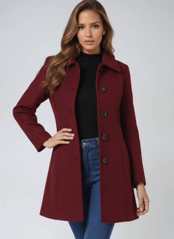 Ceralissea -  Manteau d’hiver pour femme à un bouton