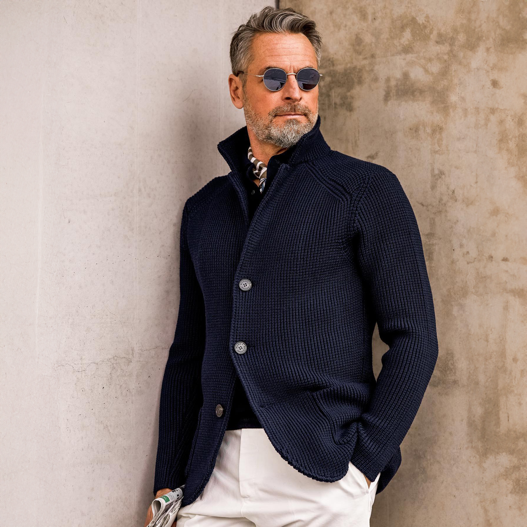Arnaud - Cardigan Homme Style Rétro Militaire