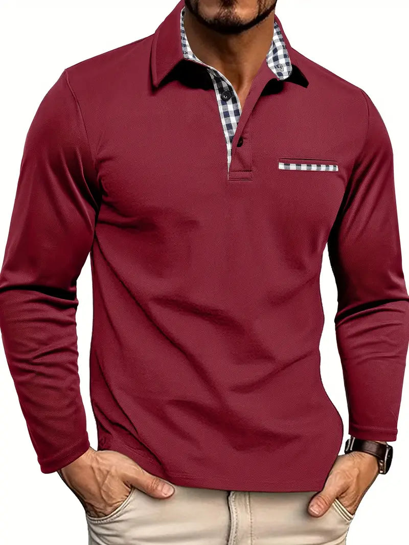 Alexander - Polo à Manches Longues Élégant pour Hommes