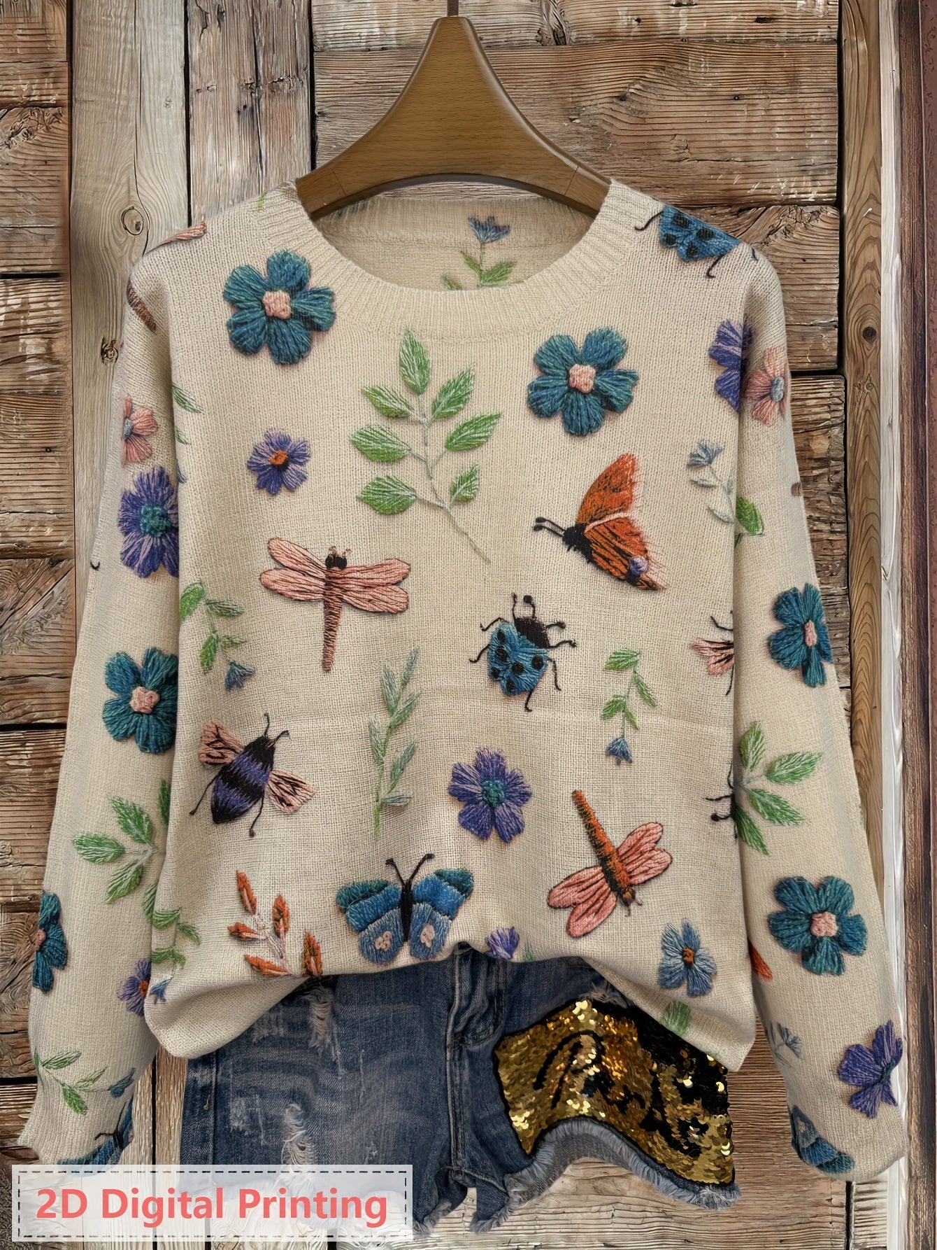 Fiorika - Pull Brodé Nature Élégante