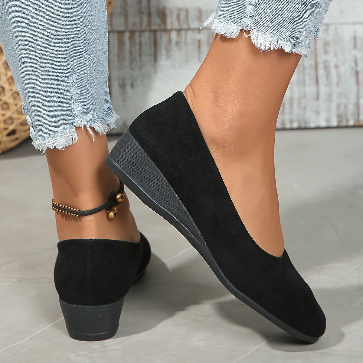 Kaelinne - Ballerines Chic Et Confortables À Talon Compensé