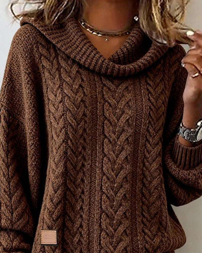 Jelyra - Pull en Tricot Torsadé au Charme Douillet