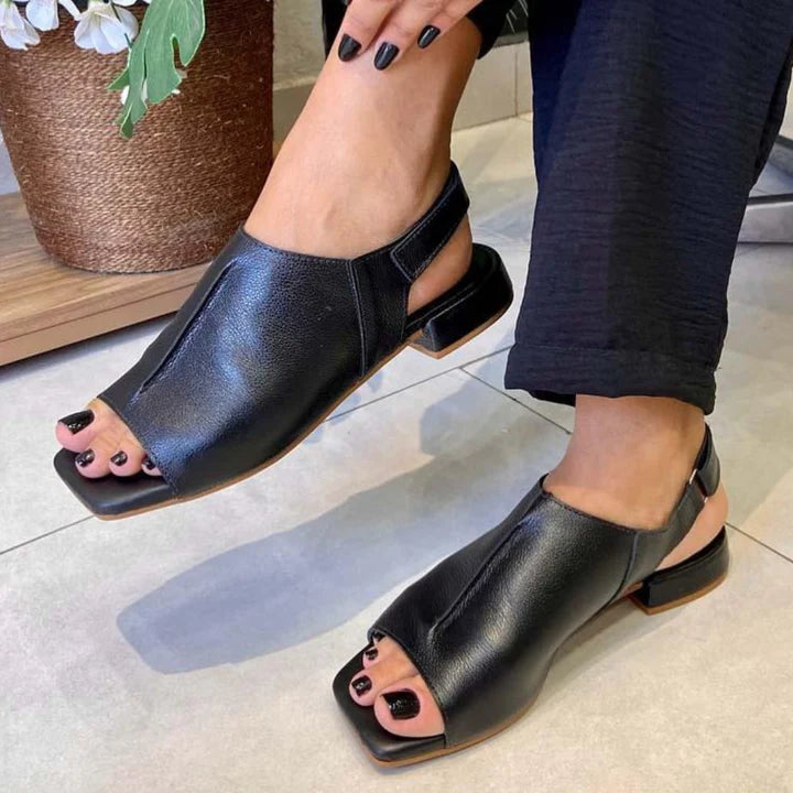 Blyzara - Sandales ouvertes femme confort élégant à talon bas moderne