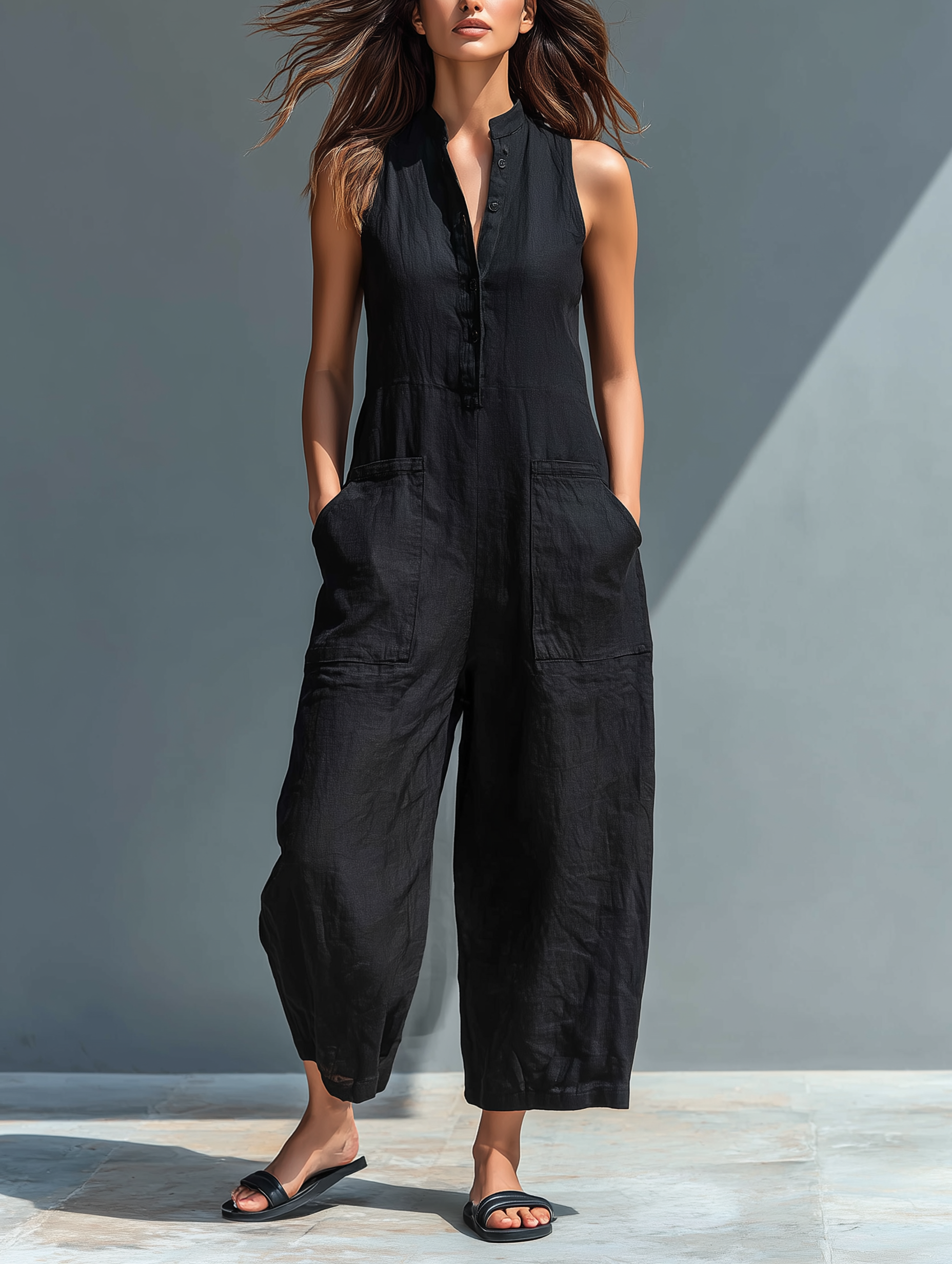 Soraya - Combinaison Large Sans Manches pour Femme