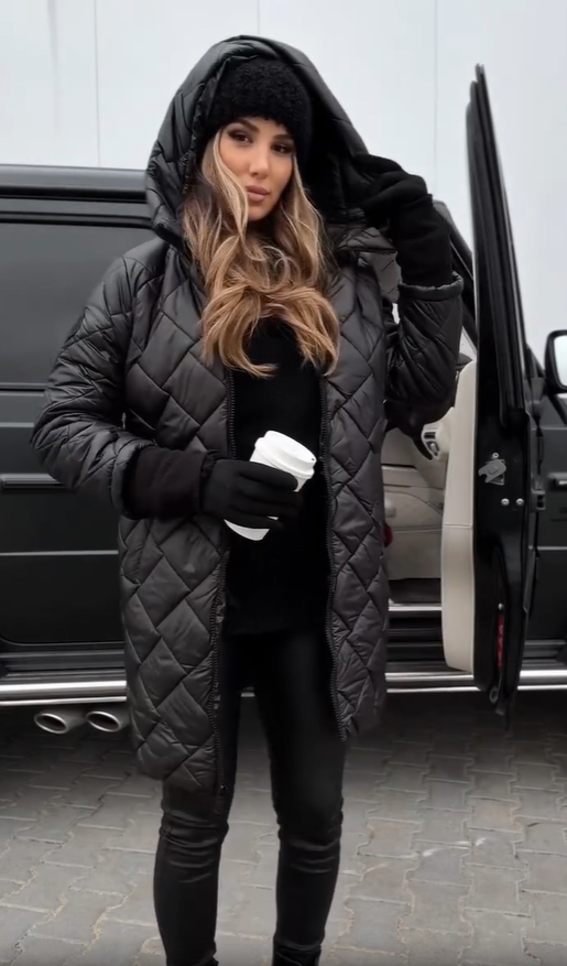 Cyranella - Veste Longue Matelassée Femme avec Capuche