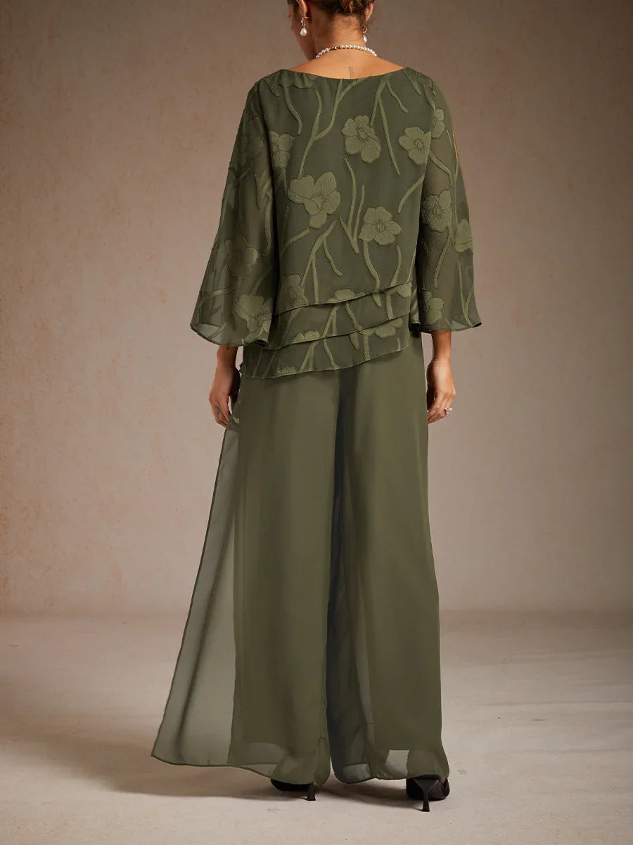 Marilivra - Pantalon À Jambes Droites Avec Fente En Chiffon