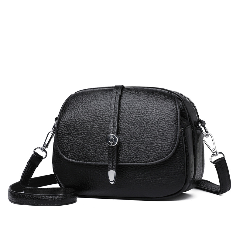 Isarivienne - Sac Bandoulière Léger Femme en Couleur Unie au Style Intemporel