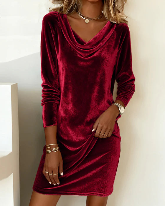 Rhosellea - Robe en Velours pour Femme