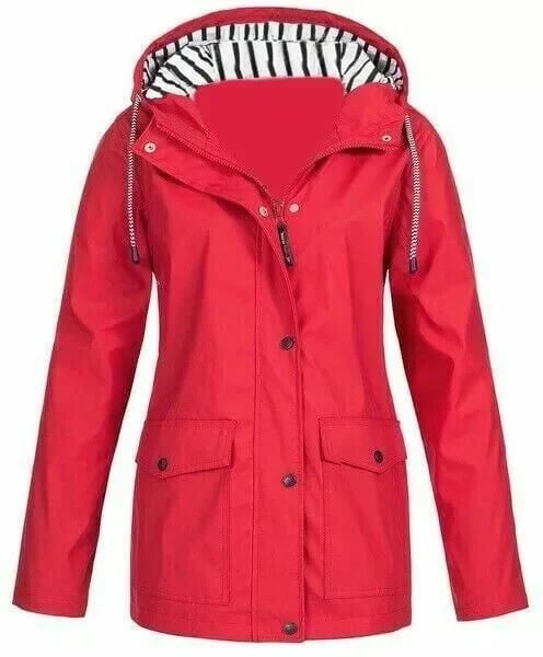 Marjolaine - Veste femme imperméable à capuche avec poches pratiques