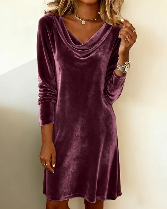 Rhosellea - Robe en Velours pour Femme