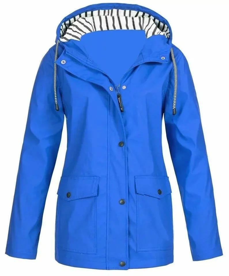 Marjolaine - Veste femme imperméable à capuche avec poches pratiques