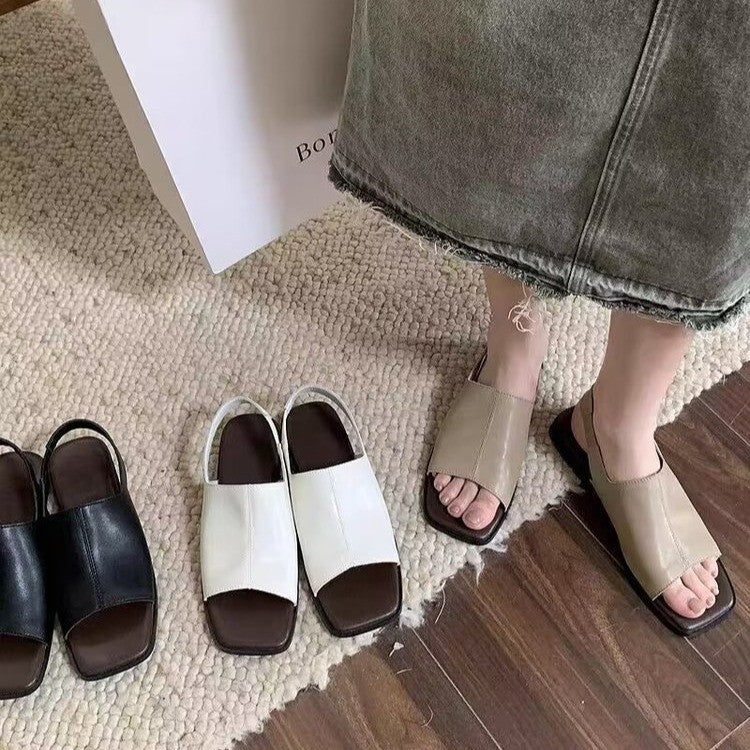 Blyzara - Sandales ouvertes femme confort élégant à talon bas moderne