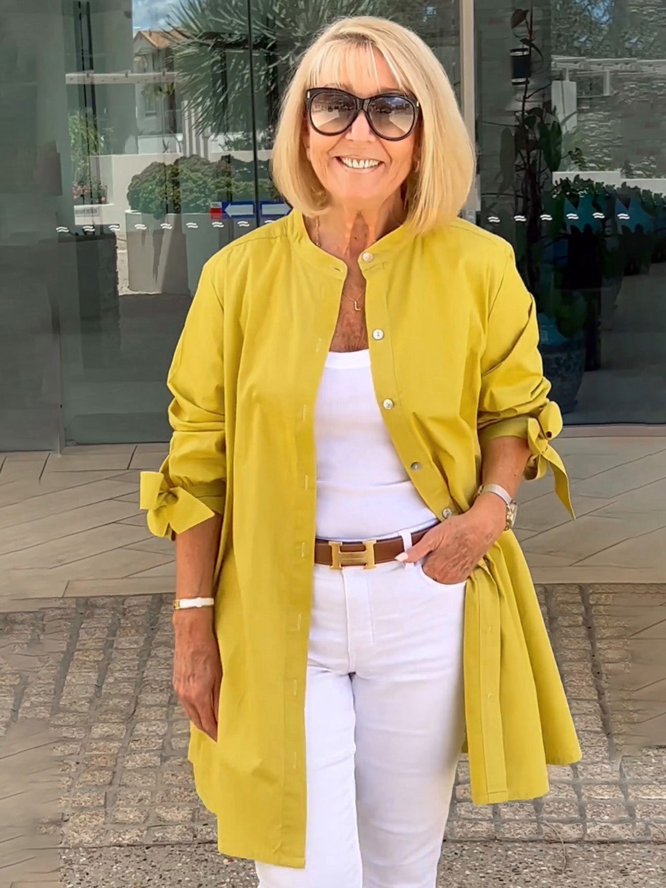 Liora - Veste Chemise Longue Boutonnée en Coton (Aujourd'hui seulement : 1 acheté = 1 offert !)