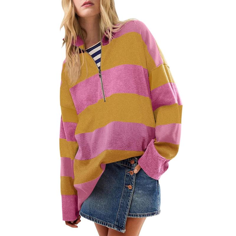 Dorelisse - Pull Oversize à Col Roulé avec Demi-Fermeture Éclair