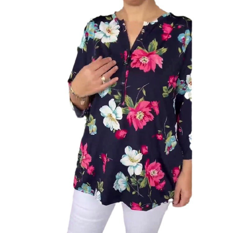 Isavelisse - T-Shirt Femme D’Été À Manches Courtes Avec Imprimé