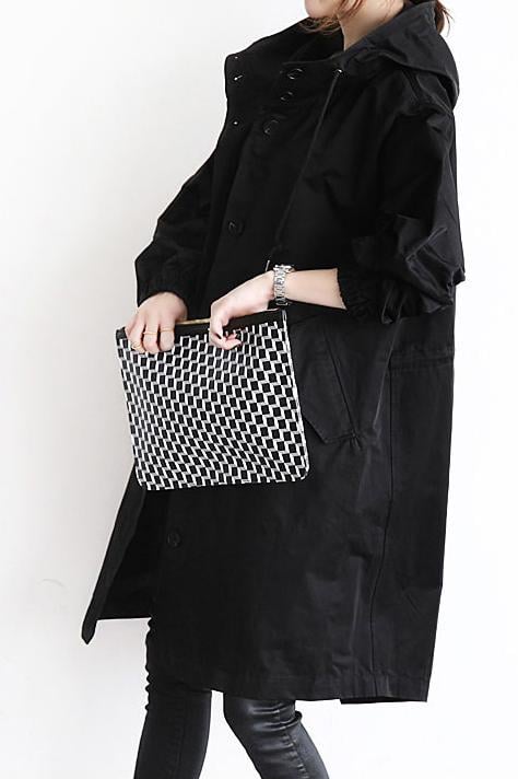 Henriette - Cardigan long femme élégant à col et poches