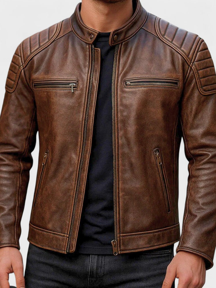 Xavier - Blouson Vintage en Cuir Homme
