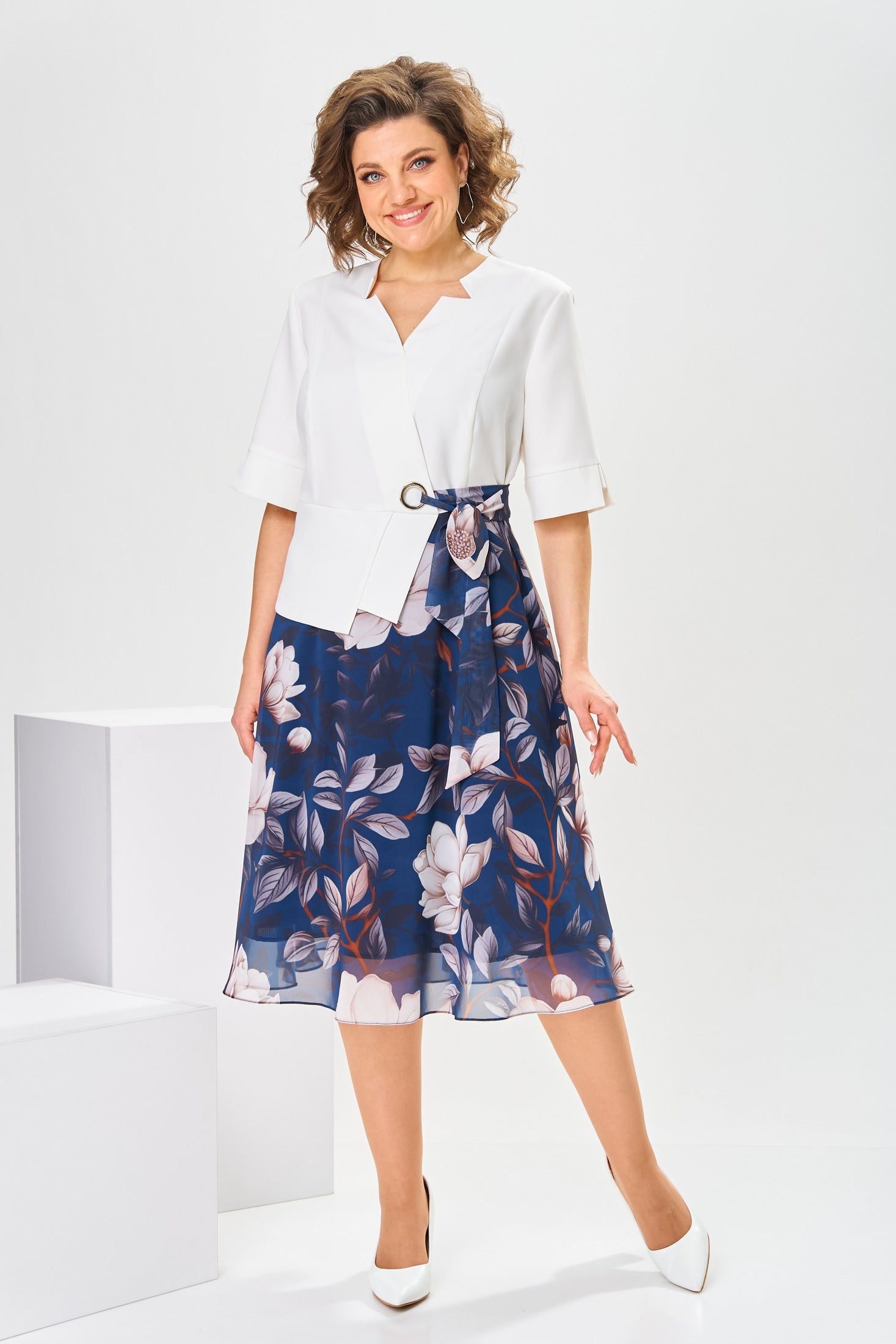 Adelisa - Robe en Coton et Soie de Haute Qualité pour une Élégance Naturelle
