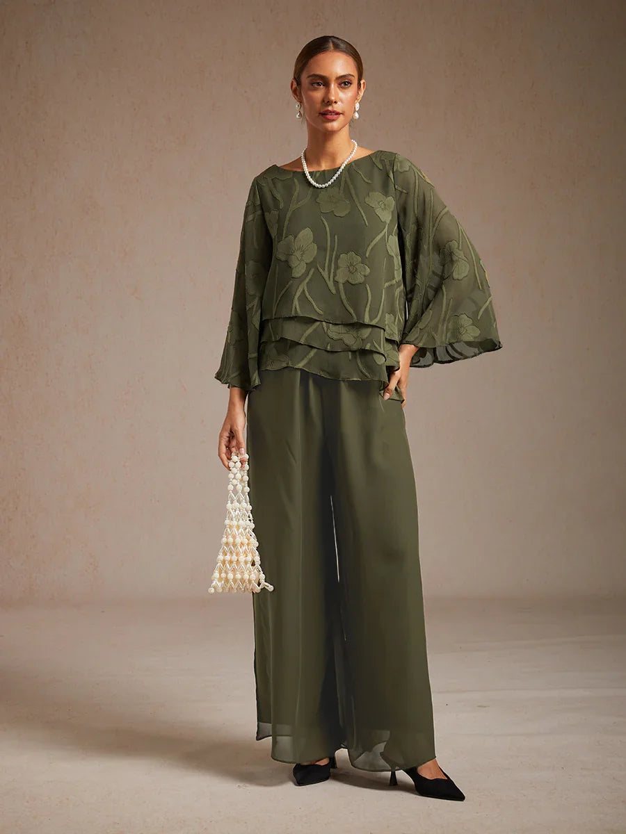 Marilivra - Pantalon À Jambes Droites Avec Fente En Chiffon