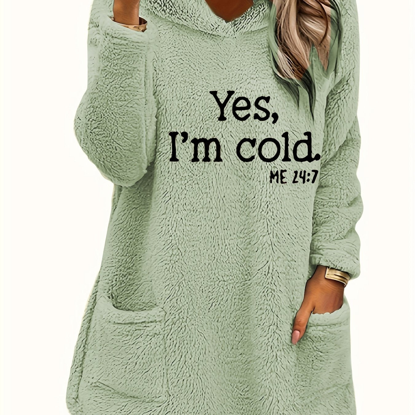 Marilina - Sweat Peluche Capuche Imprimé